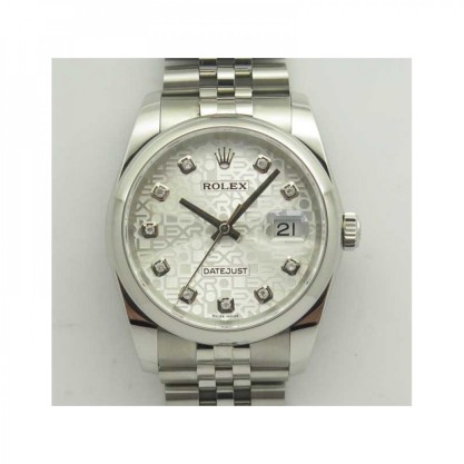 Replica Rolex Datejust 36MM Watches 116234 DJ V2 Stainless Steel Silver Anniversary Jubilee Dial Swiss 3135