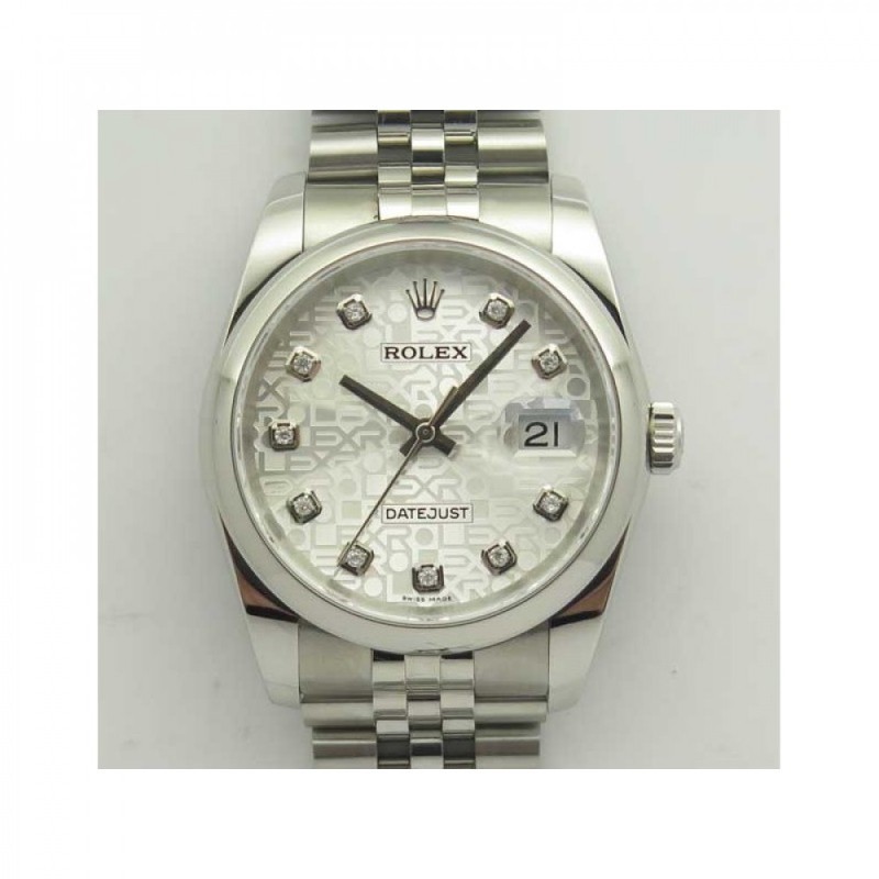 Replica Rolex Datejust 36MM Watches 116234 DJ V2 Stainless Steel Silver Anniversary Jubilee Dial Swiss 3135