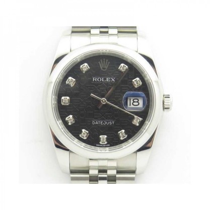 Replica Rolex Datejust 36MM Watches 116234 DJ V2 Stainless Steel Black Anniversary Jubilee Dial Swiss 3135