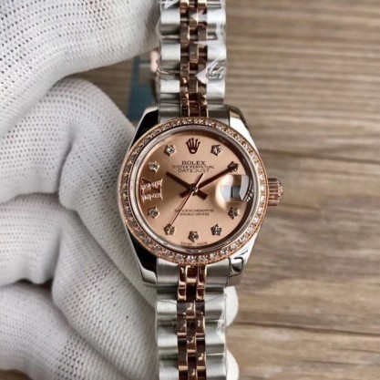 Replica Rolex Lady Datejust 28 279381RBR 31MM Watches WF Stainless Steel & Rose Gold Rose Gold Dial Swiss 2671