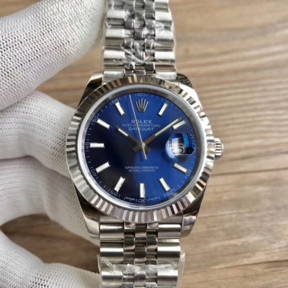 Replica Rolex Datejust II 126334 41MM Watches RE Stainless Steel Blue Dial Swiss 3235