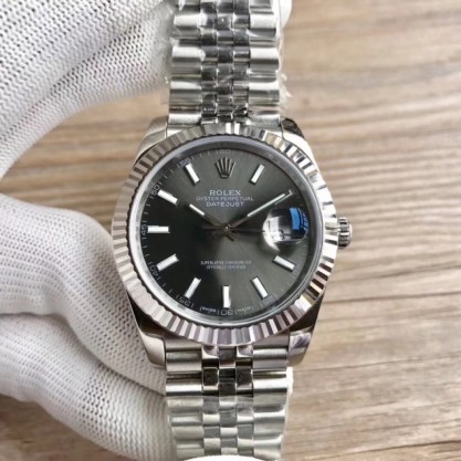 Replica Rolex Datejust II 126334 41MM Watches RE Stainless Steel Anthracite Dial Swiss 3235