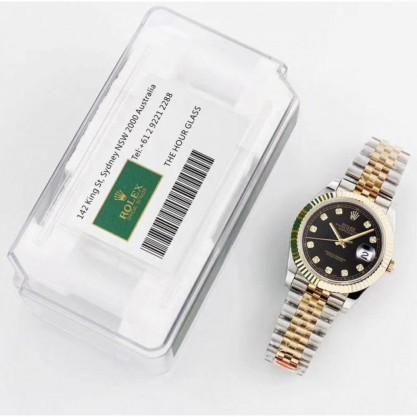 Replica Rolex Datejust II 116333 41MM Watches GM Stainless Steel & Yellow Gold Black Dial Swiss 3235