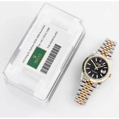 Replica Rolex Datejust II 116333 41MM Watches GM Stainless Steel & Yellow Gold Black Dial Swiss 3235