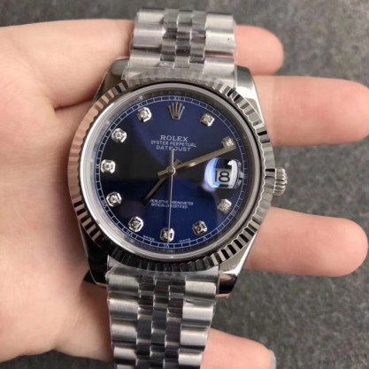 Replica Rolex Datejust II 126334 41MM Watches N Stainless Steel Blue Dial Swiss 3235
