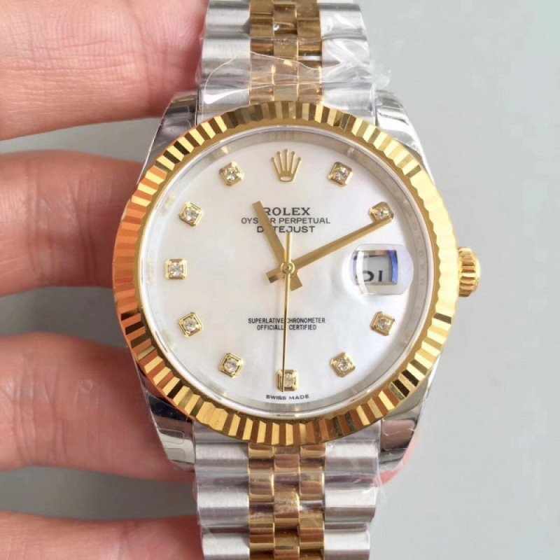 Replica Rolex Datejust II 116333 41MM Watches EW Stainless Steel & Yellow Gold Mother Of Pearl Dial Swiss 3235