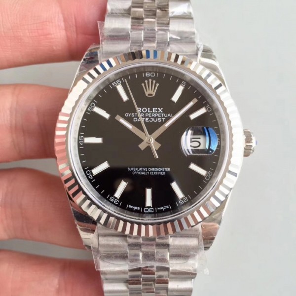 Replica Rolex Datejust II 126334 41MM Watches EW Stainless Steel Black Dial Swiss 3235