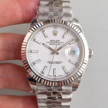 Replica Rolex Datejust II 126334 41MM Watches EW Stainless Steel White Dial Swiss 3235