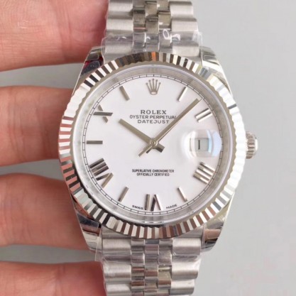 Replica Rolex Datejust II 126334 41MM Watches 2018 EW Stainless Steel White Dial Swiss 3235