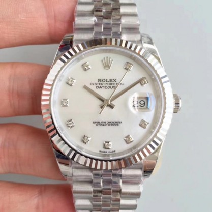 Replica Rolex Datejust II 126334 41MM Watches 2018 EW Stainless Steel Mother Of Pearl Dial Swiss 3235
