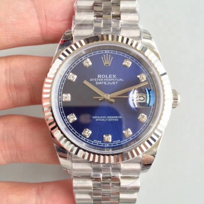 Replica Rolex Datejust II 126334 41MM Watches 2018 EW Stainless Steel Blue Dial Swiss 3235