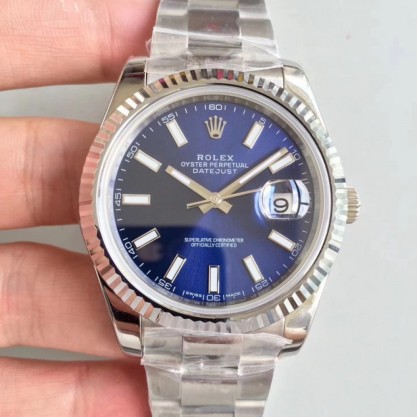 Replica Rolex Datejust II 126334 41MM Watches N Stainless Steel Blue Dial Swiss 3235