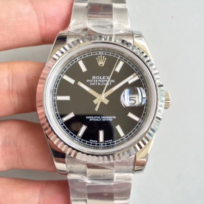 Replica Rolex Datejust II 126334 41MM Watches N Stainless Steel Black Dial Swiss 3235
