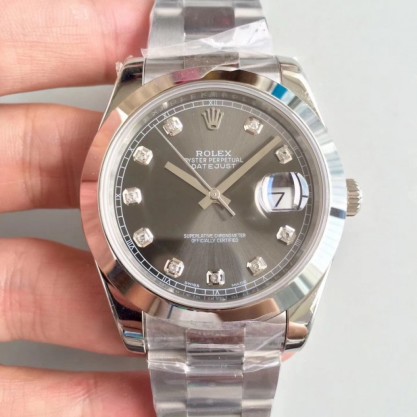 Replica Rolex Datejust II 126300 41MM Watches N Stainless Steel Anthracite Dial Swiss 3235