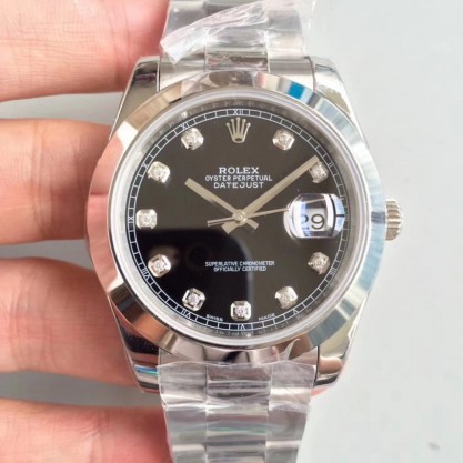 Replica Rolex Datejust II 126300 41MM Watches N Stainless Steel Black Dial Swiss 3235