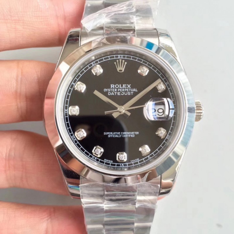 Replica Rolex Datejust II 126300 41MM Watches N Stainless Steel Black Dial Swiss 3235
