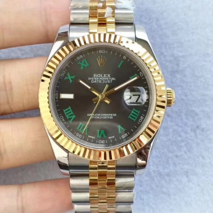 Replica Rolex Datejust II 126333 41MM Watches N Stainless Steel & Yellow Gold Black Dial Swiss 2836-2