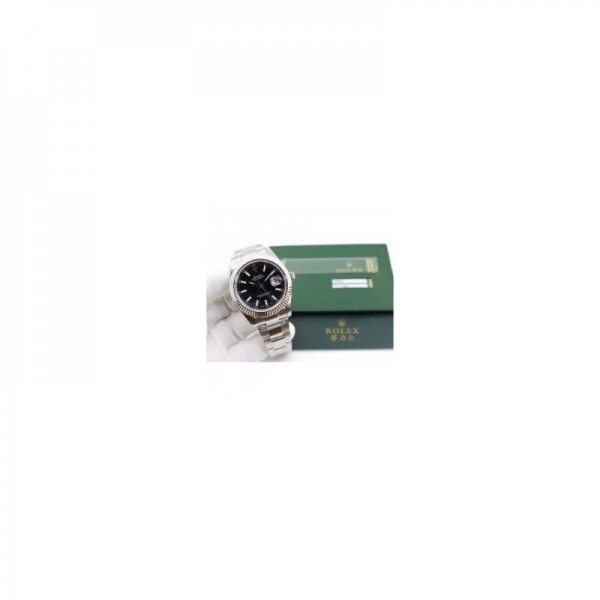 Replica Rolex Datejust II 116334 41MM Watches EW Stainless Steel Black Dial Swiss 3136