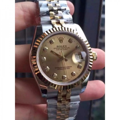 Replica Rolex Lady Datejust 31 178273 V5 31MM Watches Stainless Steel & Yellow Gold Champagne Dial Swiss 2836-2