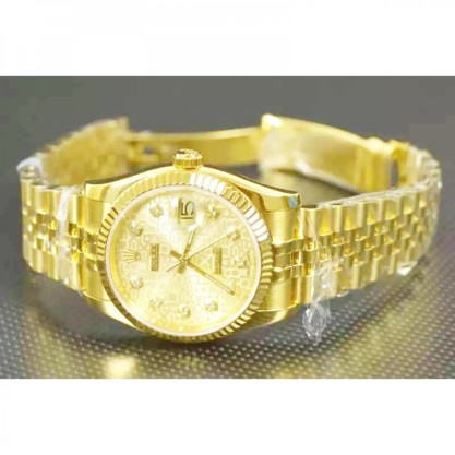 Replica Rolex Datejust 116238 36MM Watches Yellow Gold Champagne Dial Swiss 2836-2