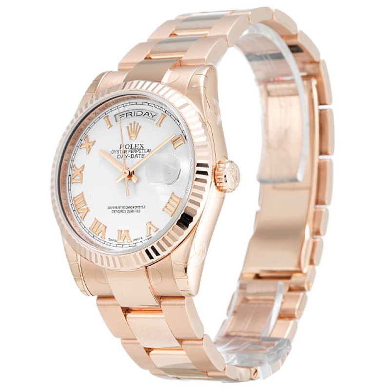 UK Rose Gold Replica Rolex Day-Date 118235 F-36 MM Watches