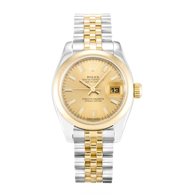 UK Steel & Yellow Gold Replica Rolex Datejust Lady 179163-26 MM Watches
