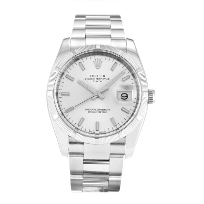 UK Steel Replica Rolex Oyster Perpetual Date 115210-34 MM Watches