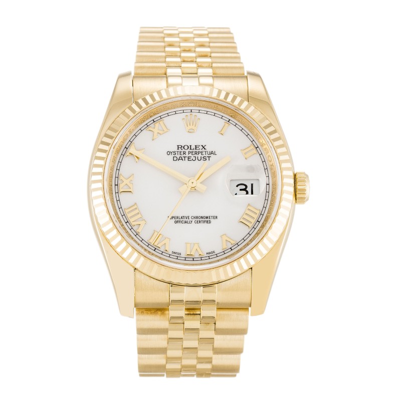 UK Yellow Gold Replica Rolex Datejust 116238-36 MM Watches