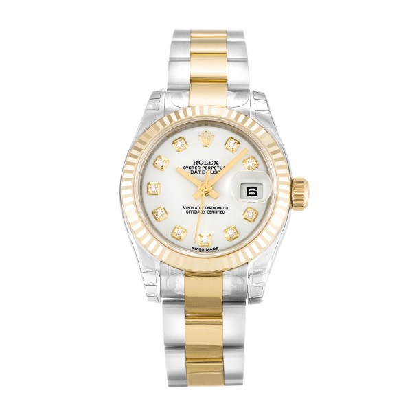 UK Steel & Yellow Gold Replica Rolex Datejust Lady 179173-26 MM Watches