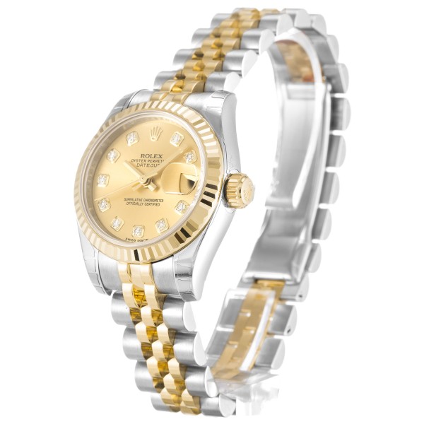 UK Steel & Yellow Gold Replica Rolex Datejust Lady 179173-26 MM Watches