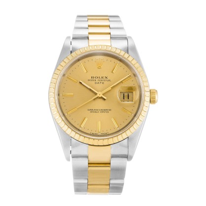 UK Yellow Gold Replica Rolex Oyster Perpetual Date 15223-34 MM Watches
