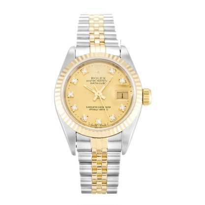 UK Steel & Yellow Gold Replica Rolex Datejust Lady 69173-26 MM Watches