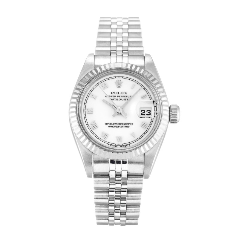 UK Steel & White Gold Replica Rolex Datejust Lady 69174-26 MM Watches