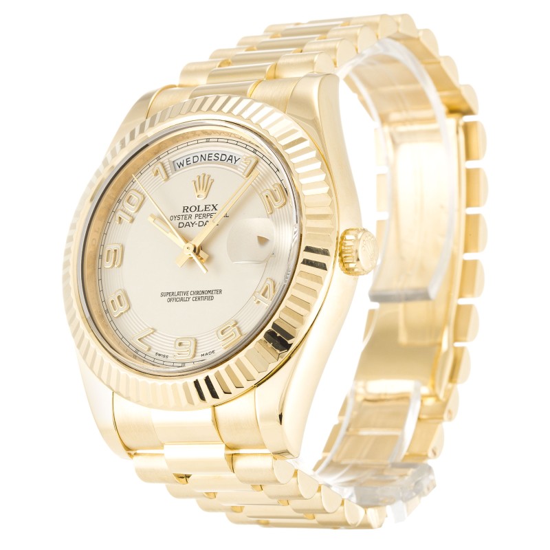 UK Yellow Gold Replica Rolex Day-Date II 218238-41 MM Watches