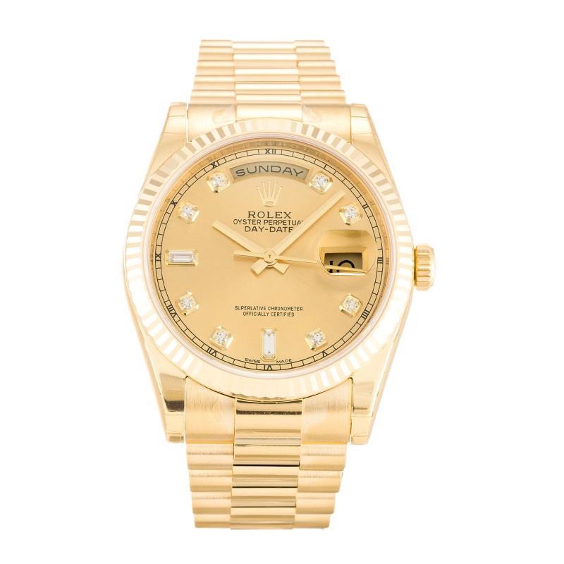 UK Yellow Gold Replica Rolex Day-Date 118238-36 MM Watches
