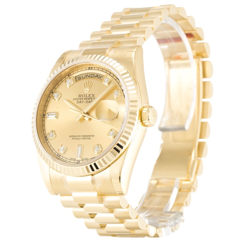 UK Yellow Gold Replica Rolex Day-Date 118238-36 MM Watches