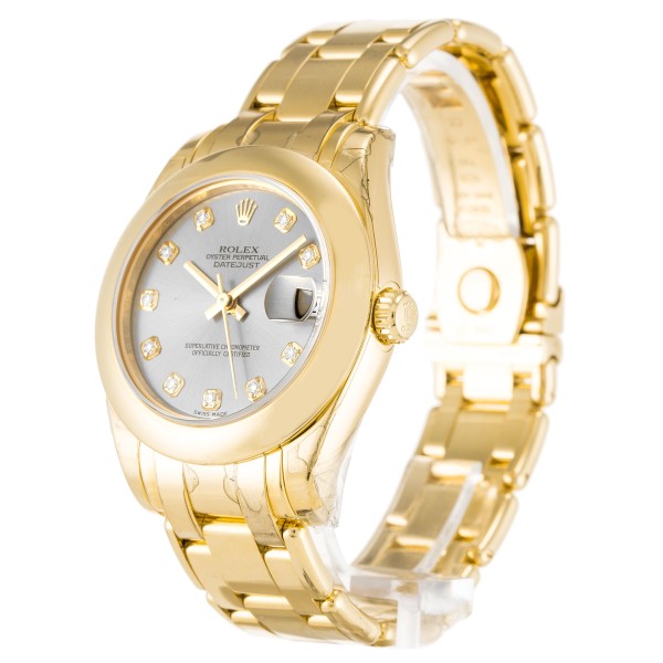 UK Yellow Gold Replica Rolex Pearlmaster 81208-31 MM Watches