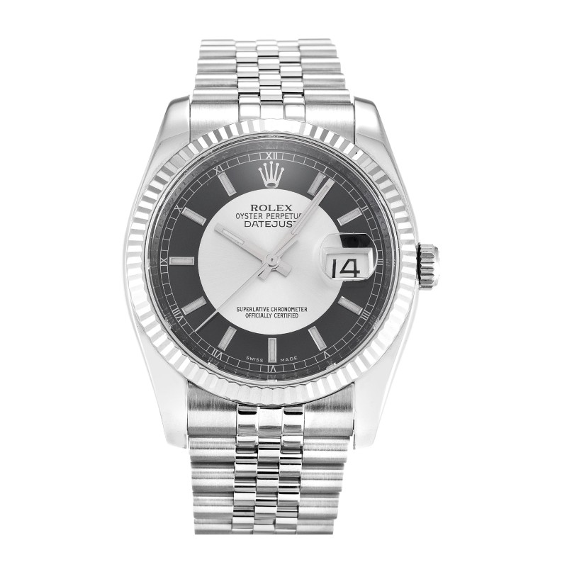 UK Steel & White Gold Replica Rolex Datejust 116234-36 MM Watches