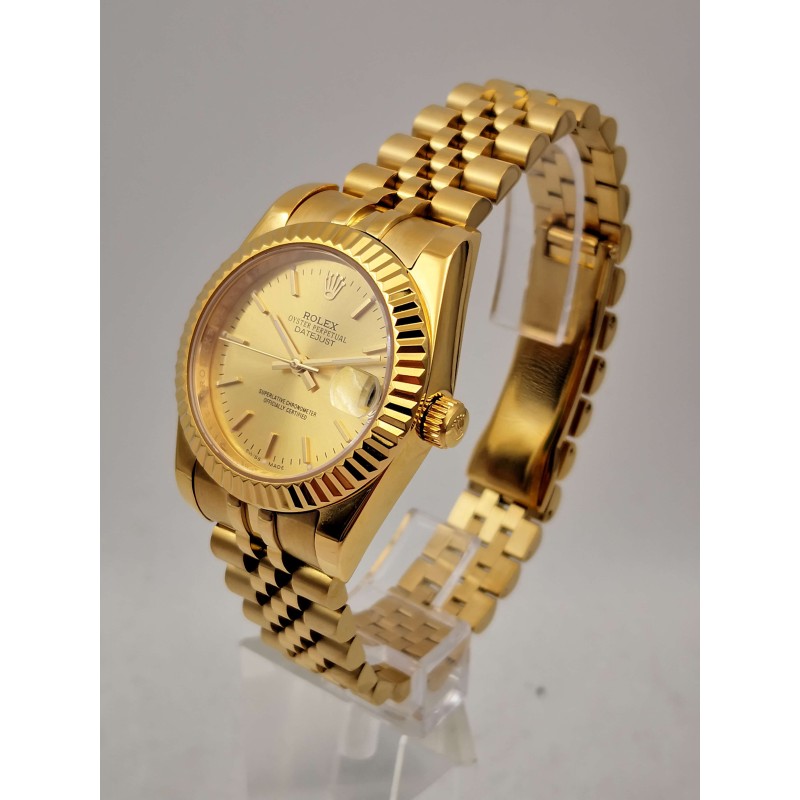 UK Yellow Gold Replica Rolex Mid-Size Datejust 6827-30 MM Watches