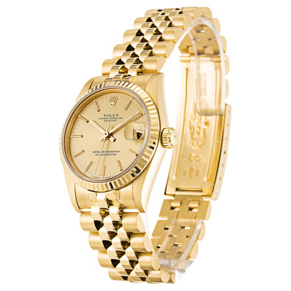UK Yellow Gold Replica Rolex Mid-Size Datejust 68278-31 MM Watches