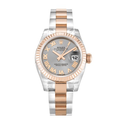 UK Steel & Rose Gold Replica Rolex Datejust Lady 179171-26 MM Watches