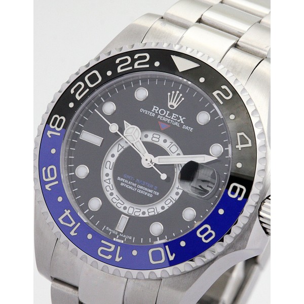 UK Black adn blue Steel Replica Rolex GMT Master 16720-40