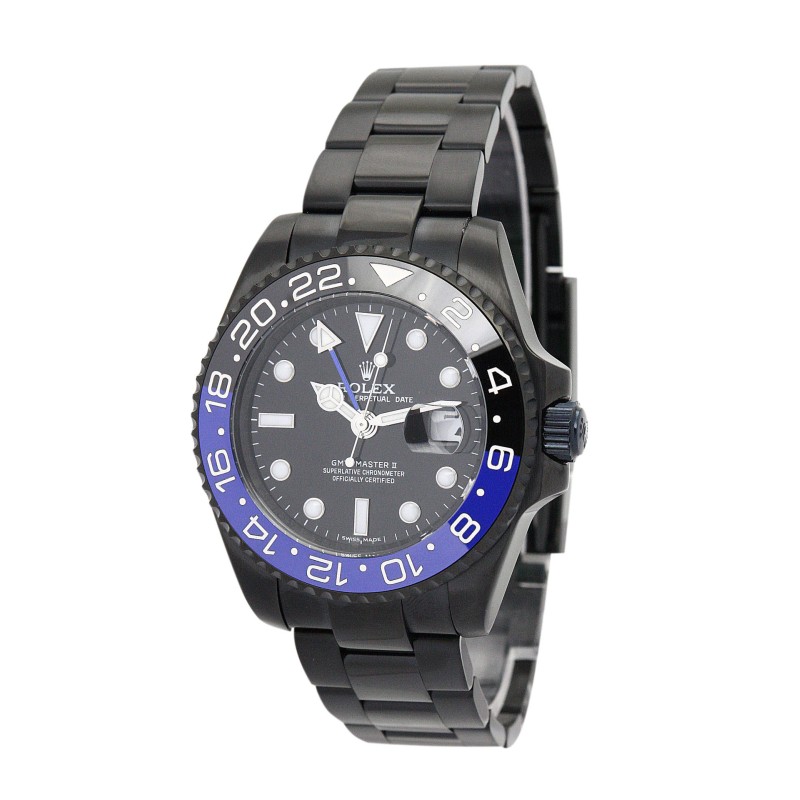 UK Black adn blue Steel Replica Rolex GMT Master 16730-