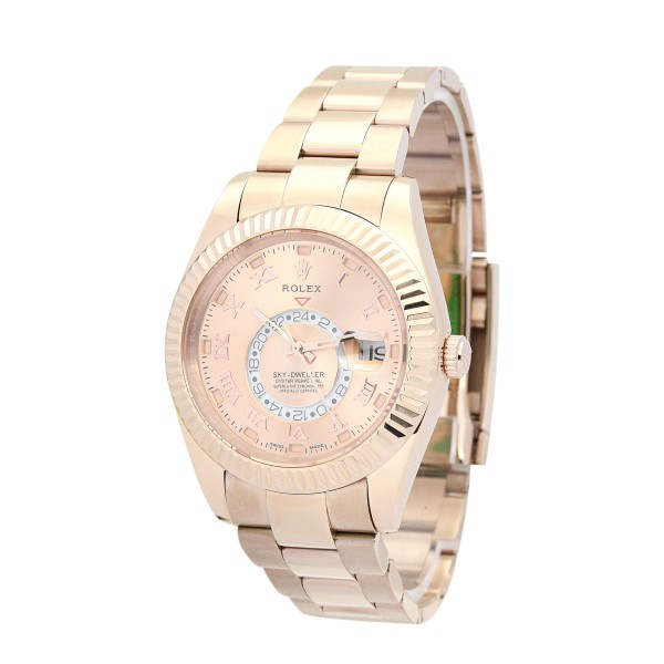 UK Rose Gold Replica Rolex Sky-Dweller 326938-42 MM Watches